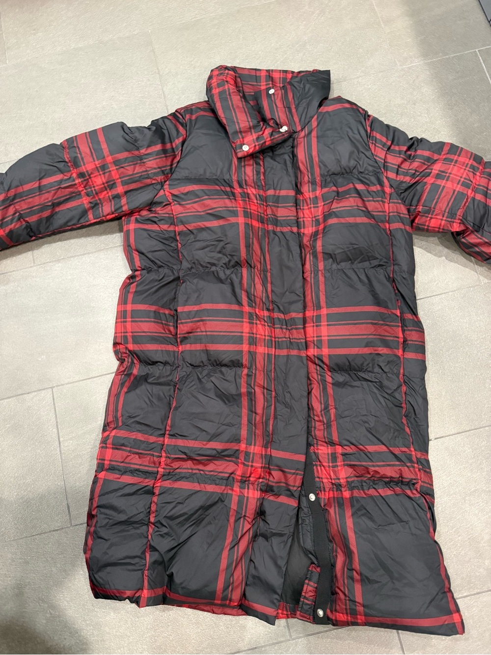 Banana Republic Black and Red Plaid Quilted Jacket